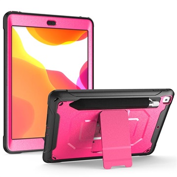 Rugged Series iPad 10.2 2019/2020/2021 Hybridní pouzdro s Kick Stand - Hot Pink