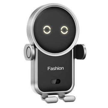 Bezdrátová Nabíječka do Auta / Držák Astronaut S20 - 15W - Stříbrná / Černá