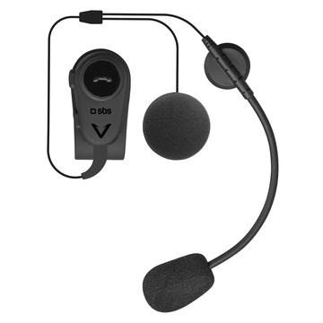 SBS Mono Wireless Headset for Motorcycle Helmet - Black