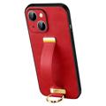 Sulada Fashion iPhone 14 Plus Hybridní Pouzdro s Poutkem na Ruku - Červený