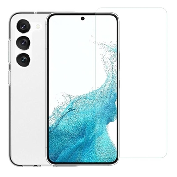 Saii 2-v-1 Samsung Galaxy S23 5G TPU pouzdro a ochranné tvrzené sklo