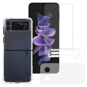 Saii 3-in-1 Samsung Galaxy Z Flip4 Protection Set - Clear