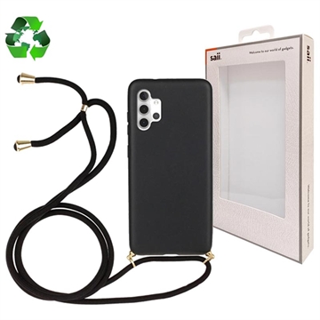 Saii Eco Line Samsung Galaxy A32 5G/M32 5G pouzdro s popruhem - černá