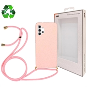 Saii Eco Line Samsung Galaxy A32 5G/M32 5G pouzdro s popruhem - růžová