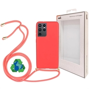 Saii Eco Line Samsung Galaxy S21 Ultra 5g pouzdro s popruhem - červená
