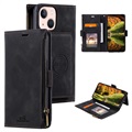 Saii Zipper iPhone 13 Wallet Case with Strap