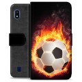 Prémiové peněženkové pouzdro Samsung Galaxie A10 - Fotbalový plamen