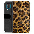 Prémiové peněženkové pouzdro Samsung Galaxie A12 - Leopard