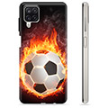 Pouzdro TPU Samsung Galaxie A12 - Fotbalový plamen