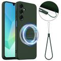 Tekuté silikonové pouzdro pro Samsung Galaxy A17 – kompatibilní s MagSafe – Tmavozelený