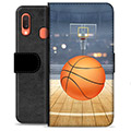 Prémiové peněženkové pouzdro Samsung Galaxie A20e - Basketball