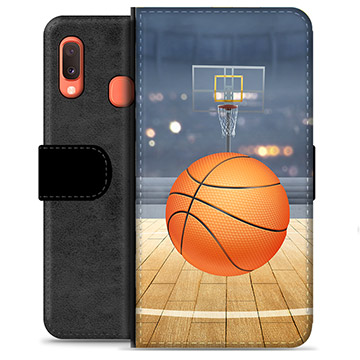 Prémiové peněženkové pouzdro Samsung Galaxie A20e - Basketball