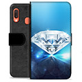 Prémiové peněženkové pouzdro Samsung Galaxie A20e - Diamant