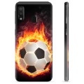 Pouzdro TPU Samsung Galaxie A20e - Fotbalový plamen