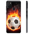 Pouzdro TPU Samsung Galaxie A21s - Fotbalový plamen