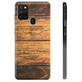 Pouzdro TPU Samsung Galaxie A21s - Dřevo