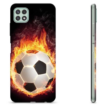 Pouzdro TPU Samsung Galaxie A22 5G - Fotbalový plamen