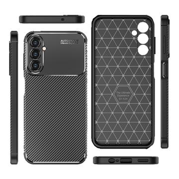 Samsung Galaxy A24 4G Beetle Uhlíkové Vlákno TPU Pouzdro - Černé