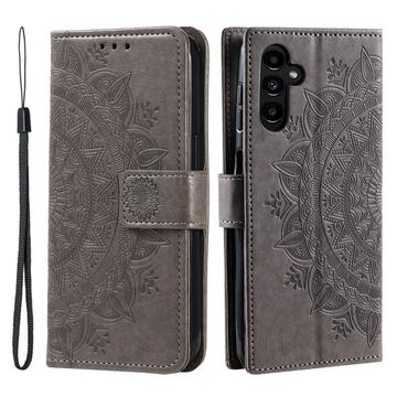 Samsung Galaxy A26 Série Mandala Peněženka - Šedá