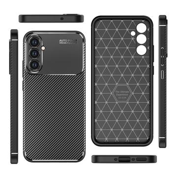Samsung Galaxy A34 5G Beetle Uhlíkové Vlákno TPU Pouzdro - Černé