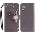Samsung Galaxy A35 Owl Rhinestone Wallet Case