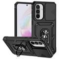 Samsung Galaxy A36 Rotary Ring Hybrid Case with Camera Shield - Black