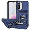 Samsung Galaxy A36 Rotary Ring Hybrid Case with Camera Shield - Blue
