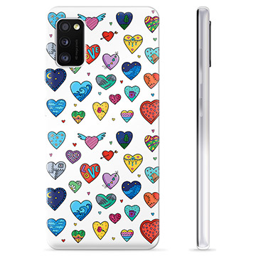 Pouzdro TPU Samsung Galaxie A41 - Hearts