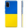 Samsung Galaxy A41 TPU pouzdro Ukrajinská vlajka - Žlutá a světle modrá
