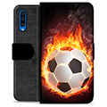 Prémiové peněženkové pouzdro Samsung Galaxie A50 - Fotbalový plamen