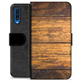 Prémiové peněženkové pouzdro Samsung Galaxie A50 - Dřevo