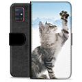 Prémiové peněženkové pouzdro Samsung Galaxie A51 - Kočka