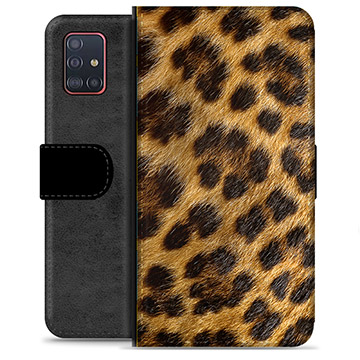 Prémiové peněženkové pouzdro Samsung Galaxie A51 - Leopard