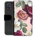 Prémiové peněženkové pouzdro Samsung Galaxie A51 - Romantické květiny