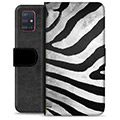 Prémiové peněženkové pouzdro Samsung Galaxie A51 - Zebra