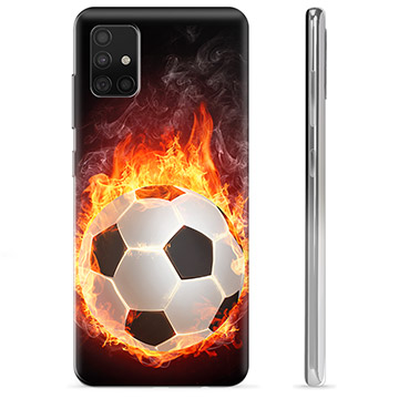 Pouzdro TPU Samsung Galaxie A51 - Fotbalový plamen