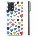 Pouzdro TPU Samsung Galaxie A52 5G, Galaxie A52s - Hearts