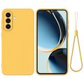 Samsung Galaxy A56 Liquid Silicone Case with Hand Strap - Yellow