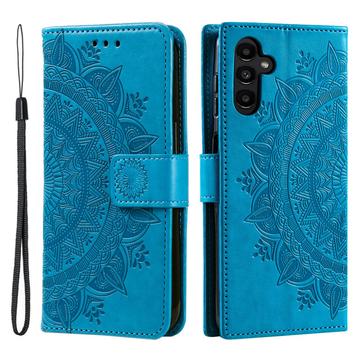 Samsung Galaxy A56 Série Mandala Peněženka - Modrý