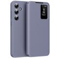 Samsung Galaxy A56 Smart Clear View Flip Case with Card Slot - Grey Purple