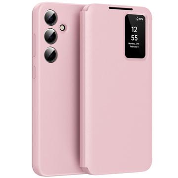 Samsung Galaxy A56 Smart Clear View Flip Case with Card Slot - Pink