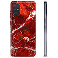 Pouzdro TPU Samsung Galaxie A71 - Červený mramor