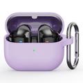Samsung Galaxy Buds3 Pro Silicone Case with Carabiner - Purple