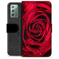 Prémiové peněženkové pouzdro Samsung Galaxie Note20 - Růže