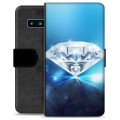 Prémiové peněženkové pouzdro Samsung Galaxie S10 - Diamant