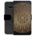 Prémiové peněženkové pouzdro Samsung Galaxie S10+ - Mandala