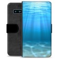 Samsung Galaxy S10+ Premium Peněženka - moře