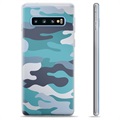 Pouzdro TPU Samsung Galaxie S10+ - Blue Camouflage