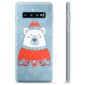 Pouzdro TPU Samsung Galaxie S10+ - Vánoční medvěd
