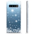 Pouzdro TPU Samsung Galaxie S10+ - Sněhové vločky